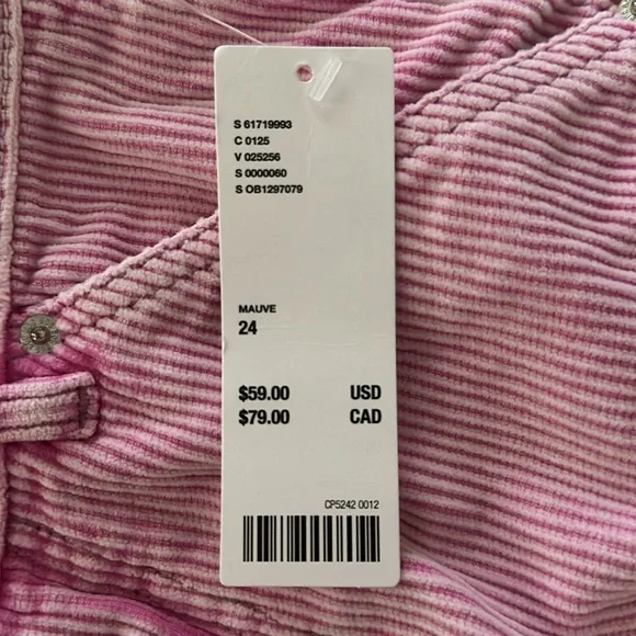 BDG High-rise Carpenter Corduroy Shorts - Pink - Picture 3 of 3